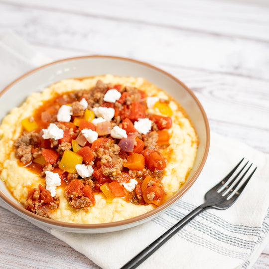 Sausage Ragu with Creamy Polenta