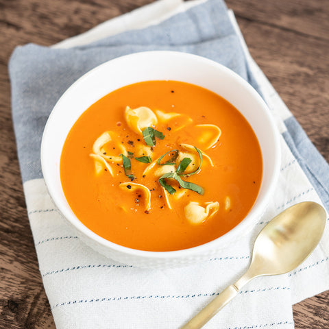 Roasted Tomato and Tortellini Soup