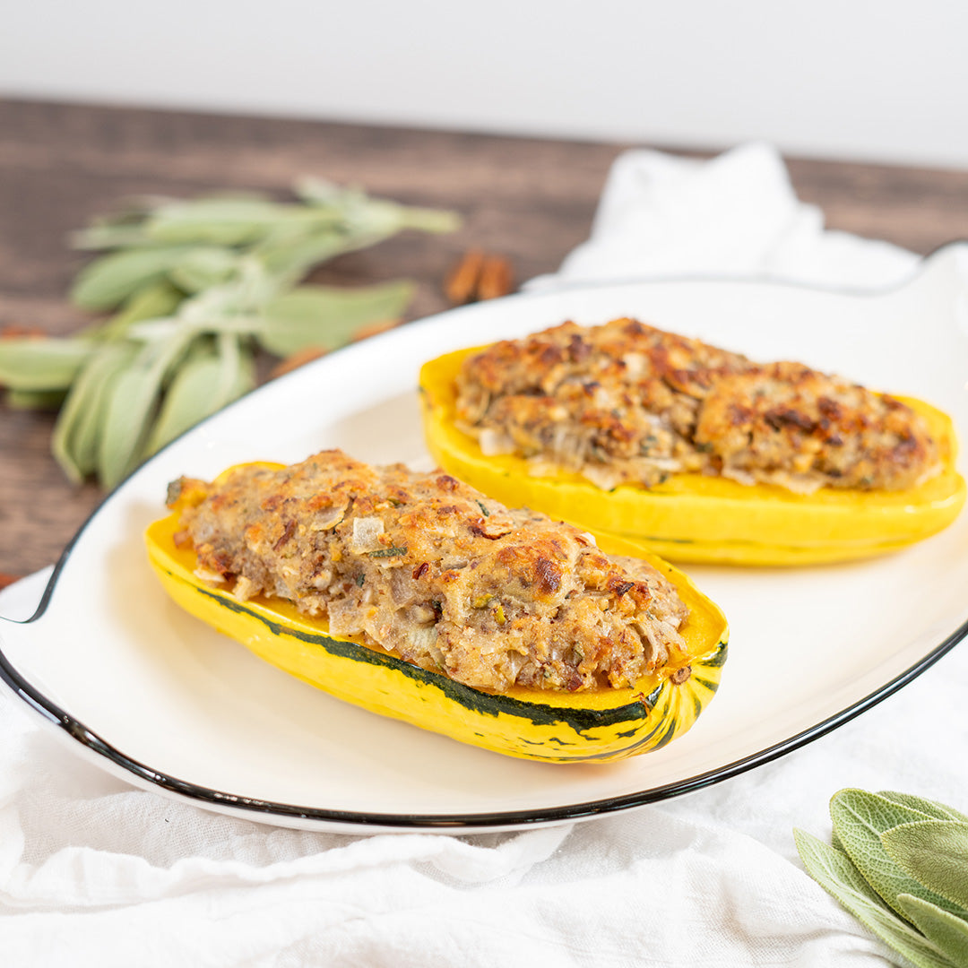 Nut-Stuffed Delicata Squash