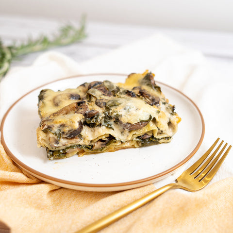 Wild Mushroom and Kale Lasagna - Stock Your Freezer