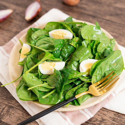 Spinach Salad with Warm Shallot Dressing