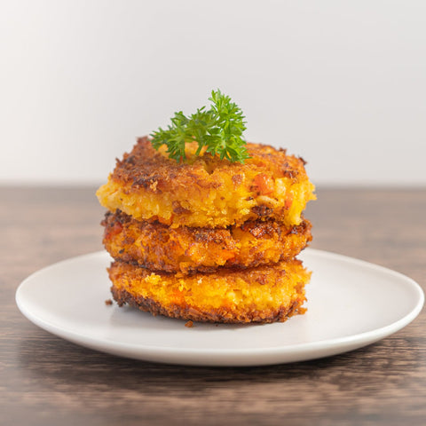Crispy Carrot Risotto Cakes - Stock Your Freezer
