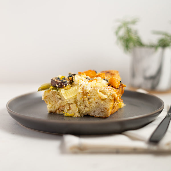 Wild Mushroom and Butternut Squash Bread Pudding – Maven Meals