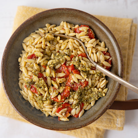 Pesto Bell Pepper Orzo