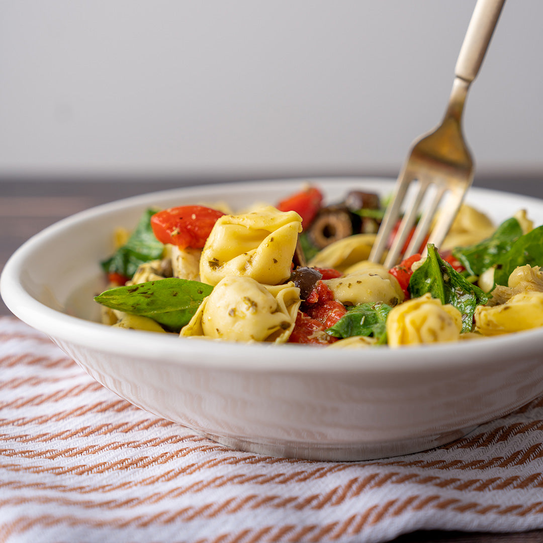 Pesto Tortellini Salad with Roasted Vegetables