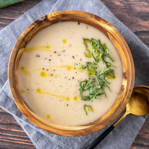 Leek and Potato Soup - Stock Your Freezer
