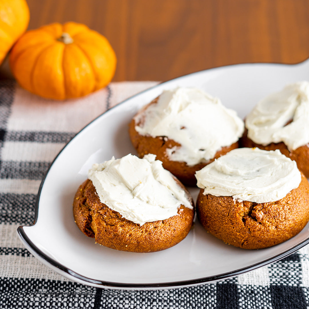Pumpkin Spice Scones with Maple Icing