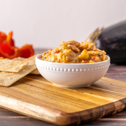 Roasted Pepper and Eggplant Tapenade - Stock Your Freezer