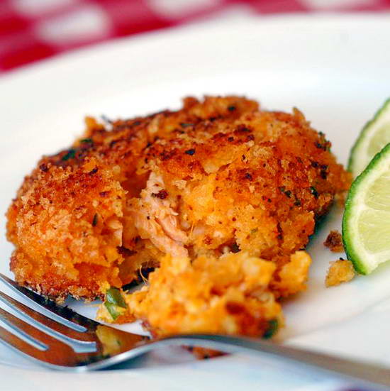 GF Roasted Sweet Potato Salmon Cakes - Stock Your Freezer