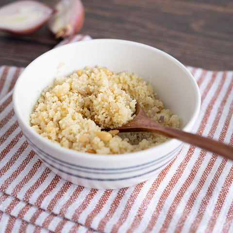 Couscous with Shallots and Pine Nuts - Stock Your Freezer