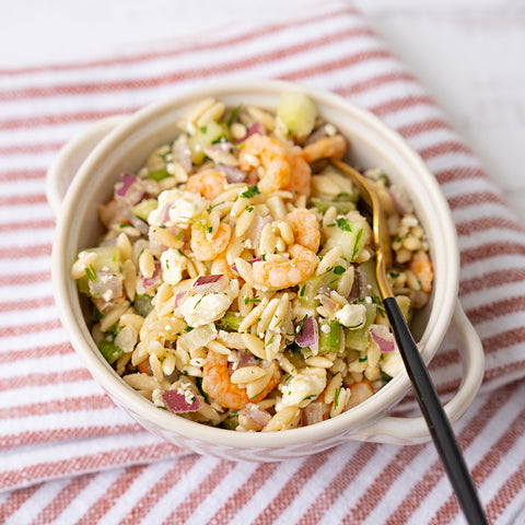 Roasted Shrimp and Orzo Salad