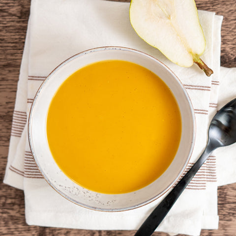 Butternut Squash Soup with Pear Cider and Vanilla