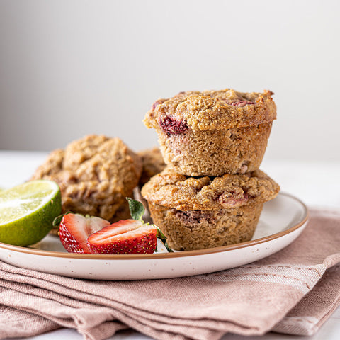 Strawberry Lime Paleo Muffins - Stock Your Freezer