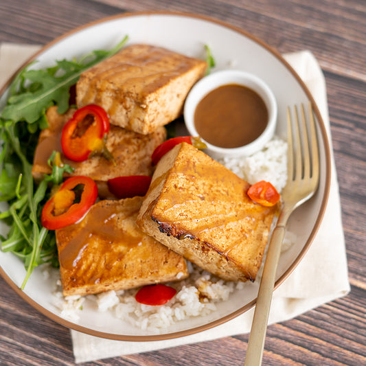 Organic Tofu with Peanut Sauce