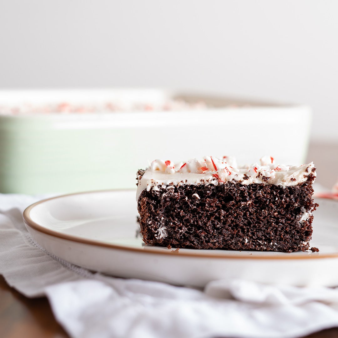 Chocolate Candy Cane Cake - Stock your Freezer